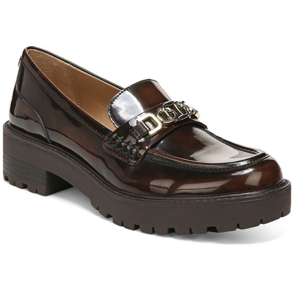 Sam Edelman Womens Teagan Brown Leather Lug Sole Slip On Loafers Shoes NWT